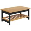 VidaXL Klubska miza EKAI Črna 100 x 60 x 45,5 cm Trdna borovina