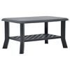 vidaXL Klubska mizica antracitna 90x60x46 cm plastika