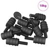 vidaXL Standoff vijak 4865 pcs Črna M4 Guma in jeklo