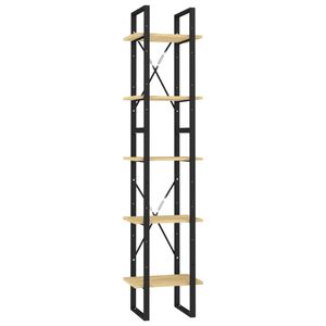 vidaXL Knjižna omara 5-nadstropna 40x30x175 cm borovina