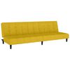 vidaXL Kavč dvosed z leži&scaron;čem rumen žamet