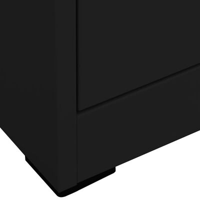 vidaXL Arhivska omarica črna 46x62x102,5 cm jeklo