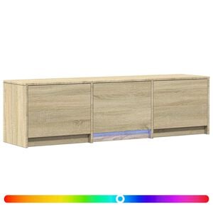 vidaXL TV omarica z LED osvetlitvijo 140 x 34 x 40 cm Sonoma hrast