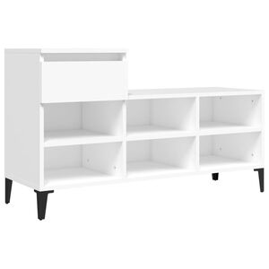 vidaXL Omarica za čevlje bela 102x36x60 cm inženirski les