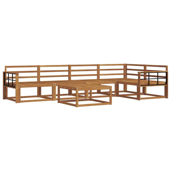 vidaXL Zunanja garnitura za sedenje 6 pcs Naravna Masiven les akacije