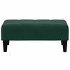 vidaXL Kavč dvosed z ležiščem in stolčkom za noge temno zelen žamet