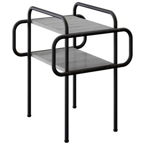 vidaXL Klubska miza Siva Sonoma 40 x 40 x 51 cm Inženirski les