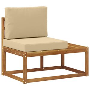 vidaXL Zunanji končni kavč Naravna 91 x 63 x 73 cm Masiven les akacije