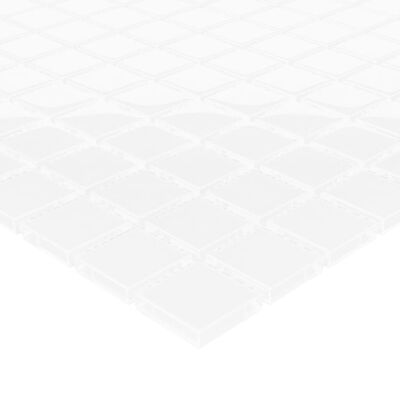 vidaXL Mozaik ploščice 11 kosov bele 30x30 cm steklo