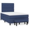 vidaXL Box spring postelja z vzmetnico moder 120x200 cm blago