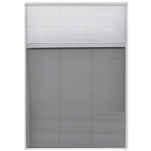 vidaXL Plisse Komarnik za Okno Aluminij 160 x 80 cm s Senčnikom