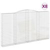 vidaXL Obokane gabion ko&scaron;are 8 kosa 400x50x220/240 cm pocinkano železo