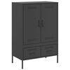 vidaXL Visoka omara črna 68x39x101,5 cm jeklo