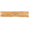 vidaXL Mizna plo&scaron;?a z naravnim robom 140x20x3,8 cm trden mangov les
