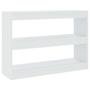 vidaXL Knjižna omara/pregrada bela 100x30x72 cm