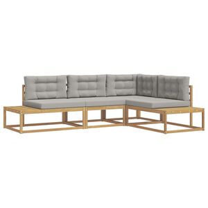 vidaXL Zunanja garnitura za sedenje Bela 277,5 x 198,5 x 73 cm