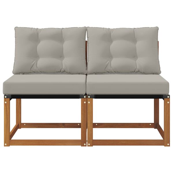 vidaXL 2 Kos Zunanja srednja sofa