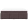 vidaXL Box spring postelja z vzmetnico temno rjava 140x200 cm blago