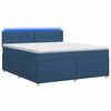 vidaXL Postelja boxspring z vzmetnico Modra 140 x 190 cm Blago