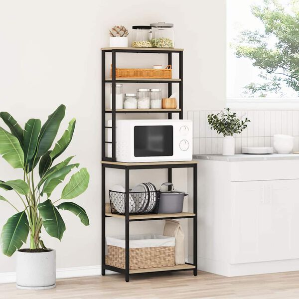 vidaXL Kuhinjska polica Sonoma hrast 60 x 40 x 168 cm Konstruiran les