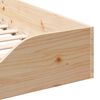 vidaXL Konstrukcija postelje Rjava 80 x 220 cm Masivno borovo les
