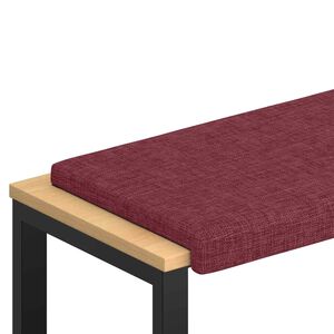 vidaXL Blazina za klop Blago Vinorodna rdeča Globina 35 cm