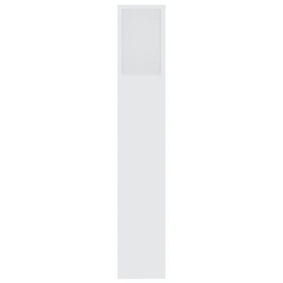 vidaXL Vzglavna omarica bela 200x18,5x104,5 cm