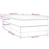 vidaXL Box spring postelja z vzmetnico temno rjava 80x200 cm blago