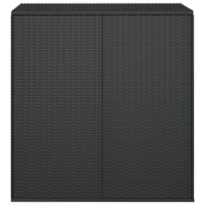 vidaXL Vrtna škatla za blazine PE ratan 100x49x103,5 cm črna