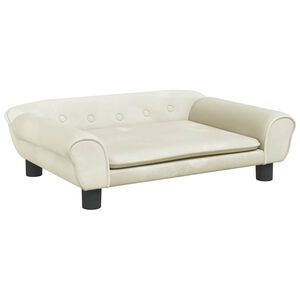 vidaXL Pasja postelja krem 70x48x22 cm žamet