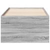 vidaXL Dnevna postelja s predali brez vzmetnice siva sonoma 100x200 cm