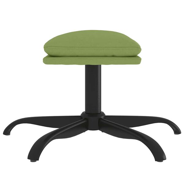 vidaXL Stolček za noge svetlo zelen 60x60x36 cm žamet