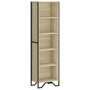 vidaXL Knjižna omara sonoma hrast 50x31x169 cm inženirski les