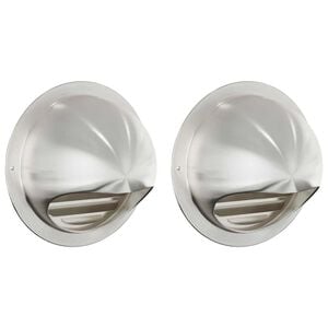 vidaXL Pokrovi za zračne ventile 2 kos Srebrna 150 mm Nerjaveče jeklo