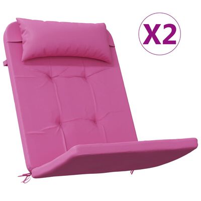 vidaXL Blazine za stole Adirondack 2 kosa roza oxford tkanina