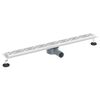 vidaXL Tu&scaron; odtok Linijski dizajn s 360&deg; sifonom Srebrna 90 cm