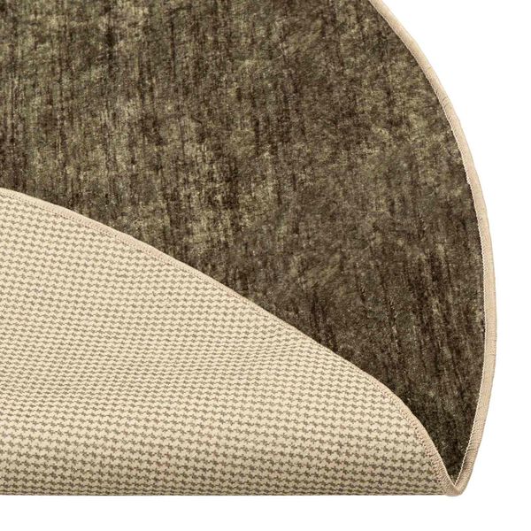 vidaXL Preproga runner MARSA Go&scaron;ča zelena &Oslash; 120 cm Poliester in PVC