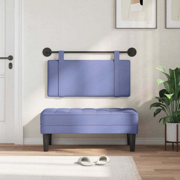 vidaXL Visoki naslon za glavo Jeans modra 90 x 55 x 5 cm blago