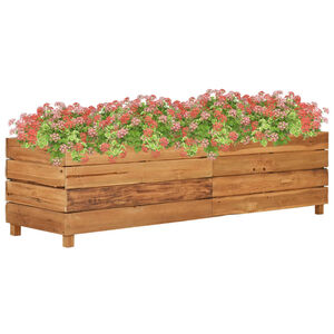 vidaXL Visoka greda 150x40x38 cm reciklirana tikovina in jeklo
