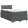 vidaXL Postelja boxspring z vzmetnico Temno siva 120 x 200 cm Blago
