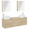 vidaXL Komplet pohi&scaron;tva za kopalnico 5 pcs Sonoma hrast