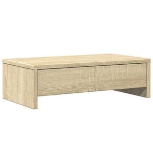 vidaXL Stojalo za zaslon s predali sonoma hrast 50x27x15 cm inž. les