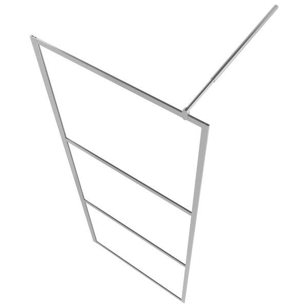 vidaXL Steklena pregrada za tu&scaron; z delno mlečnim ESG steklom 90x195 cm