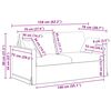 vidaXL Kavč 2 pcs Roza 158 x 78 x 80 cm Žamet