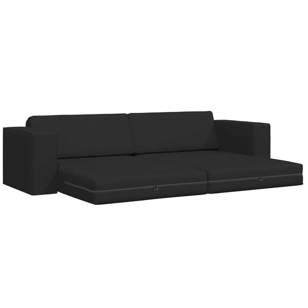 vidaXL Sofa postelja 200cm Črna blago