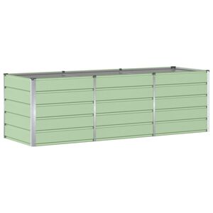 vidaXL Cvetlično korito Zelena 240 x 80 x 75 cm Jeklo