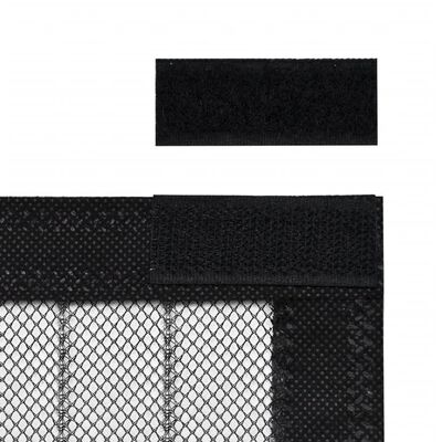 vidaXL Zavesa proti mrčesu, 210 x 100cm, 2 kosa z magnetom, Črne Barve