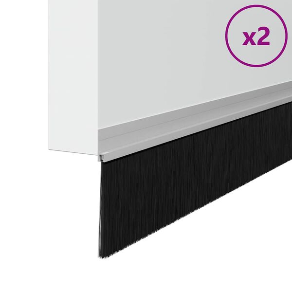 vidaXL Samolepljiva tesnila za vrata 2 pcs srebrna 100 cm