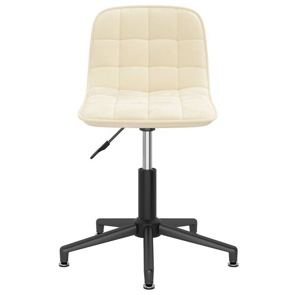 vidaXL Vrtljivi jedilni stoli 4 kosi krem žamet