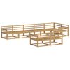 vidaXL Zunanja garnitura za sedenje 8 pcs Bela 406 x 168,5 x 73 cm